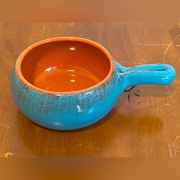 VTG De Silva Terracotta Handled Chili/Onion Soup Bowls Made in Italy. Set Of 3 - Picture 5 of 15